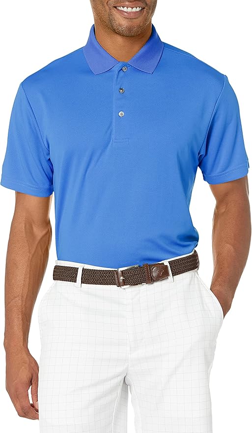 PGA Men's Airflux Solid Mesh Short Sleeve Golf Polo Shirt Amazon.co.uk Sports & Outdoors