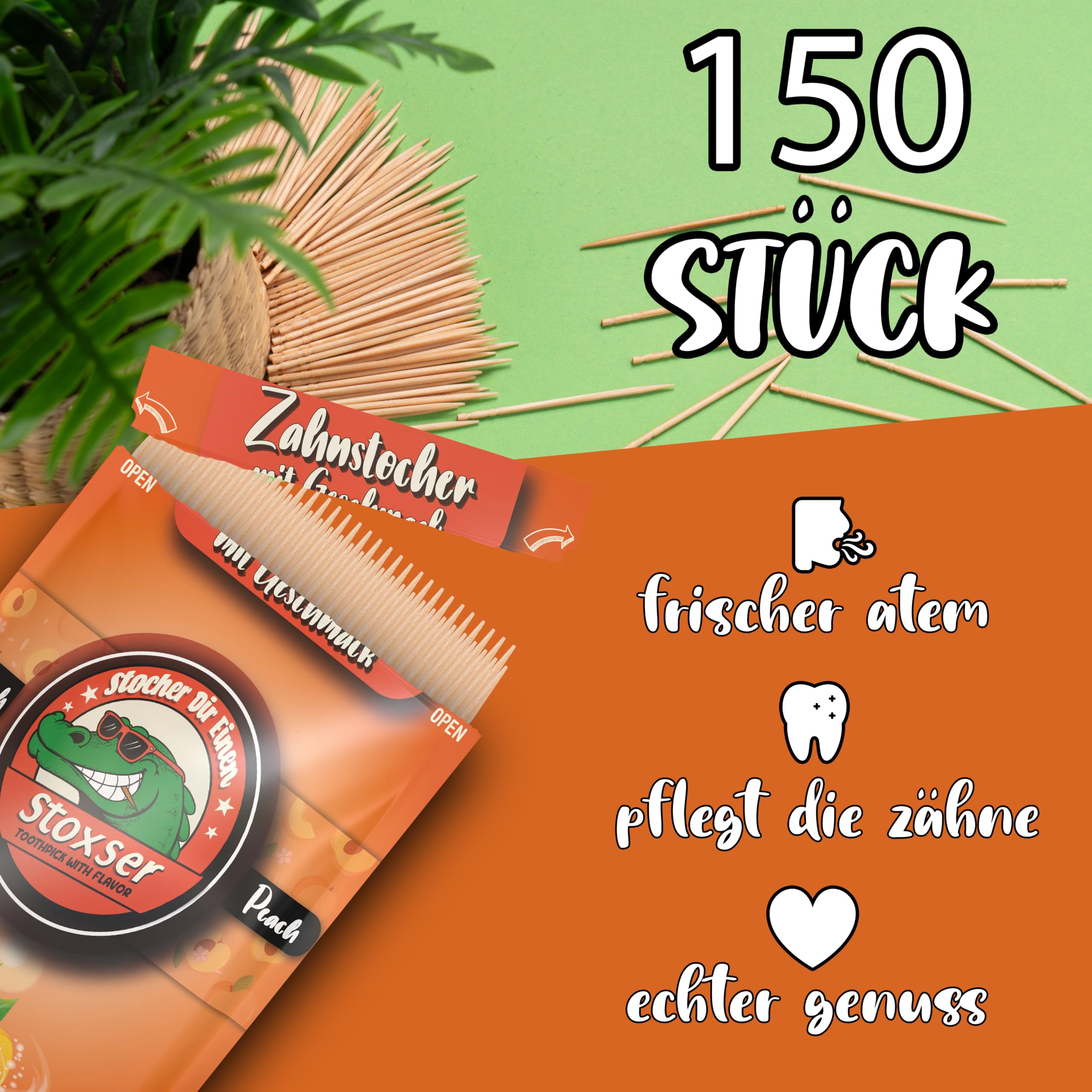 1200 stuzzicadenti aromatizzati, confezione da 8 pezzi, pesca e mirtillo e limone, limone e menta, anguria, cannella, bevande energetiche, cioccolato, cappuccino