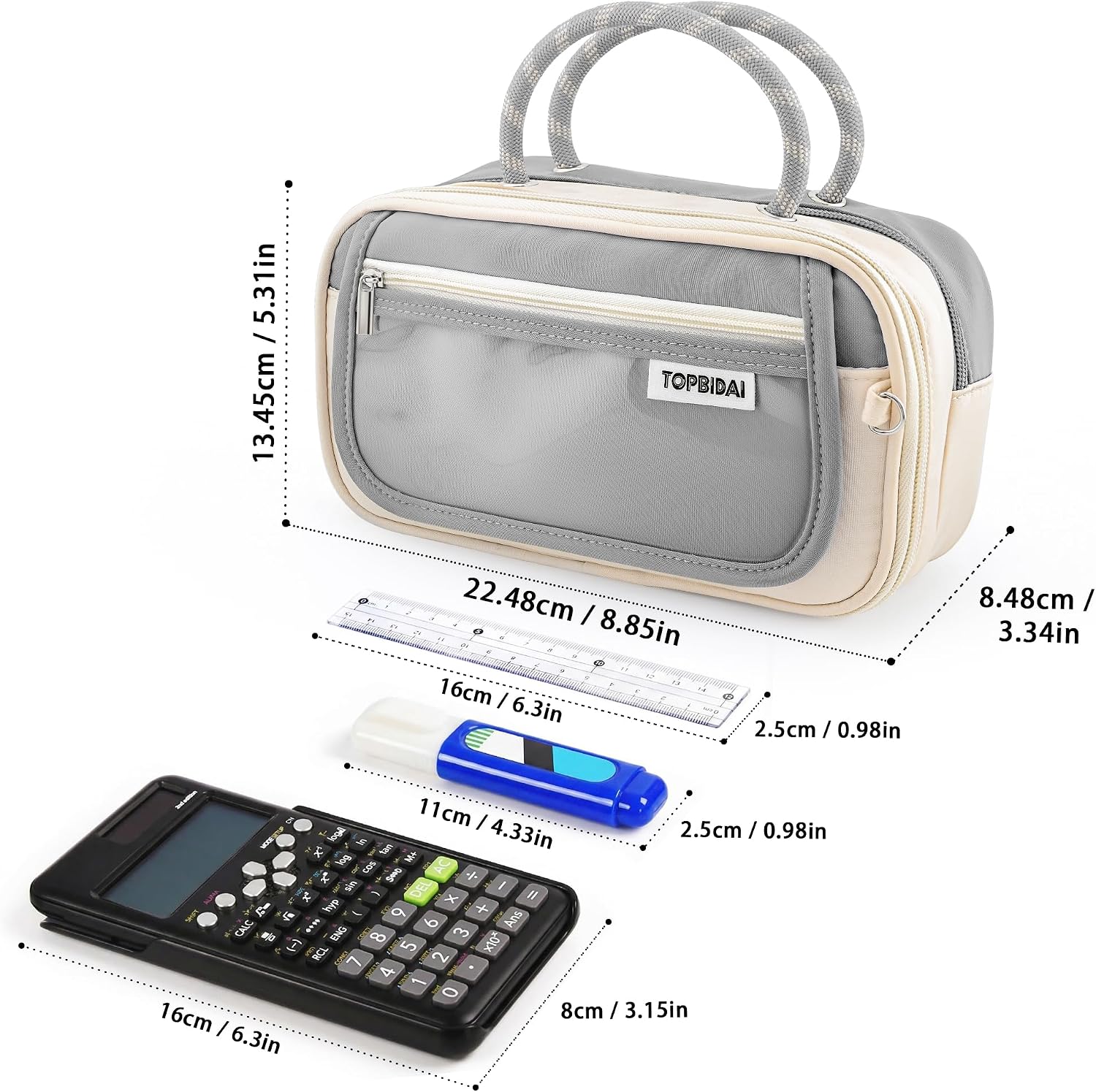  Large Pencil Case Pouch School Supplies for Girls Boy Women Men thumbnail
