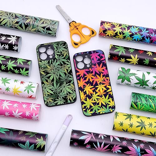 Miniatura 7 de Tintnut Vinilo permanente para el Día de San Patricio, vinilo adhesivo con patrón de trébol verde, 12 hojas de 12 x 10 pulgadas, vinilo para