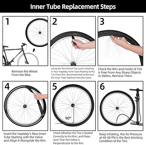 Miniatura 5 de Hapleby 2 tubos de bicicleta de 16 pulgadas para niños, compatibles con neumáticos de bicicleta de 16 pulgadas x 1.75/1.95/2.10/2.125, tubo interior