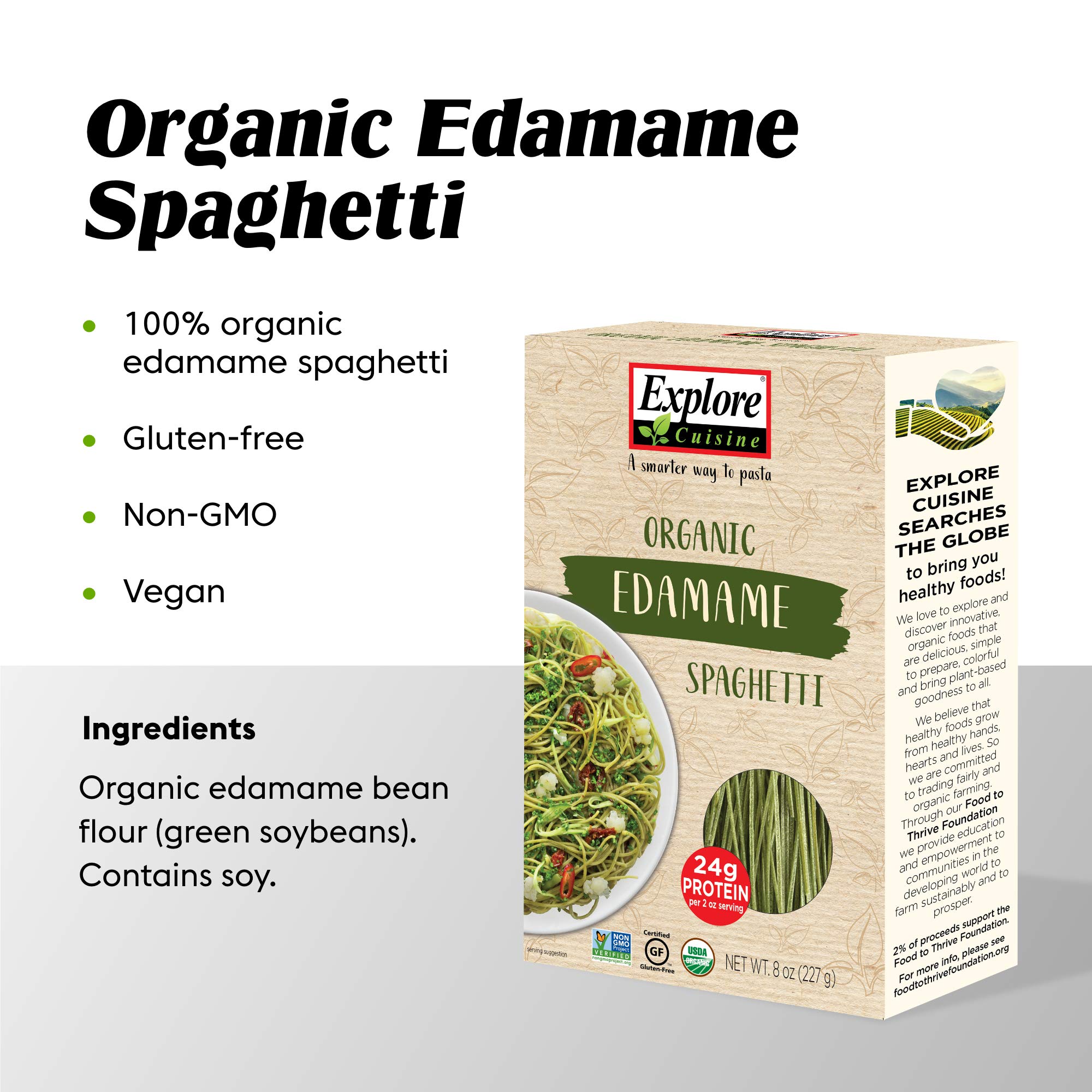 Buy Explore Cuisine Edamame Pasta Variety Pack Organic Edamame