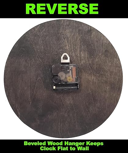 Miniatura 4 de CAPS SUPPLY .COM California Dreamin VW Bus Surfing - Reloj de pared redondo grande de madera, decoración pequeña, 10 pulgadas, arte de pared marrón