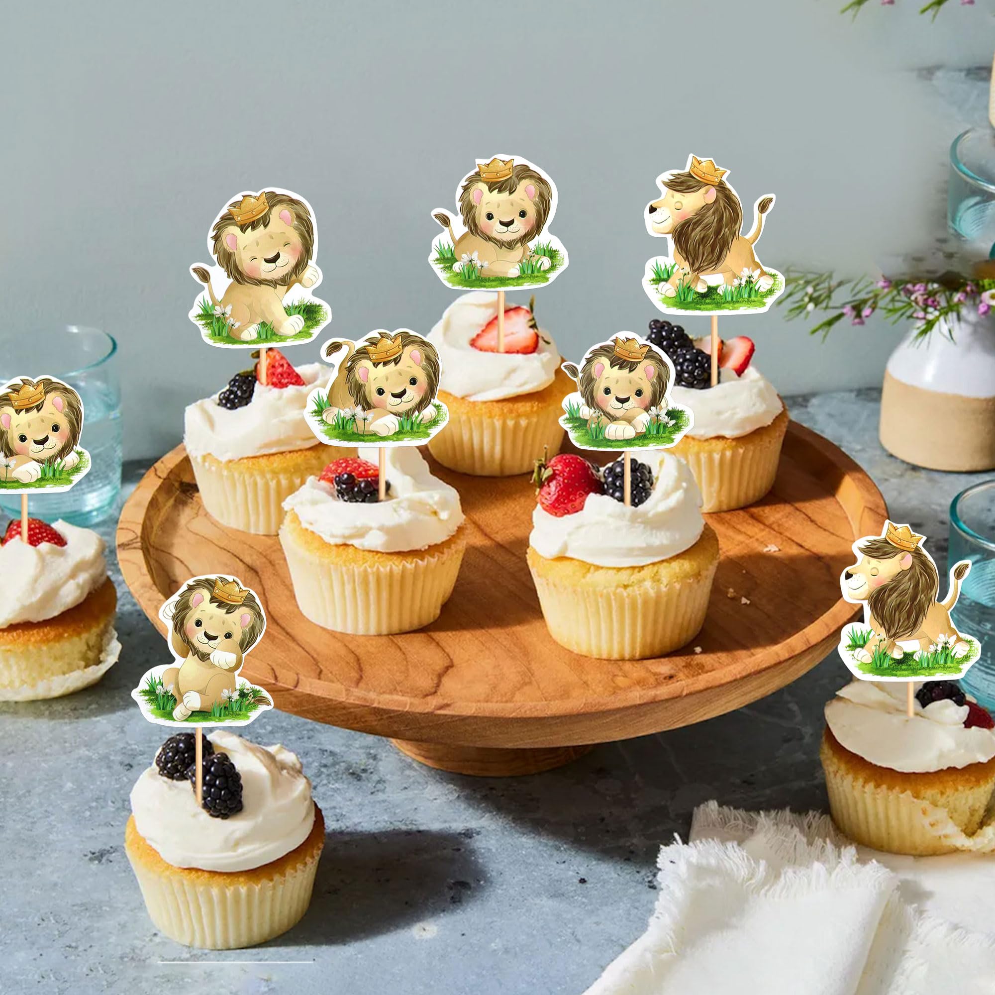 Decoracion Para Revelacion De Sexo Adornos De Oso Para Cupcakes - 20 Unidades De Cartón Con Palillos - Decoración Para Fiestas Infantiles Y Baby Showers Adornos Para Cupcakes De Oso