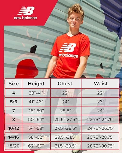 Miniatura 6 de New Balance Pantalones cortos deportivos para niños - Pantalones cortos de gimnasio de alto rendimiento con bolsillos - Pantalones cortos deportivos
