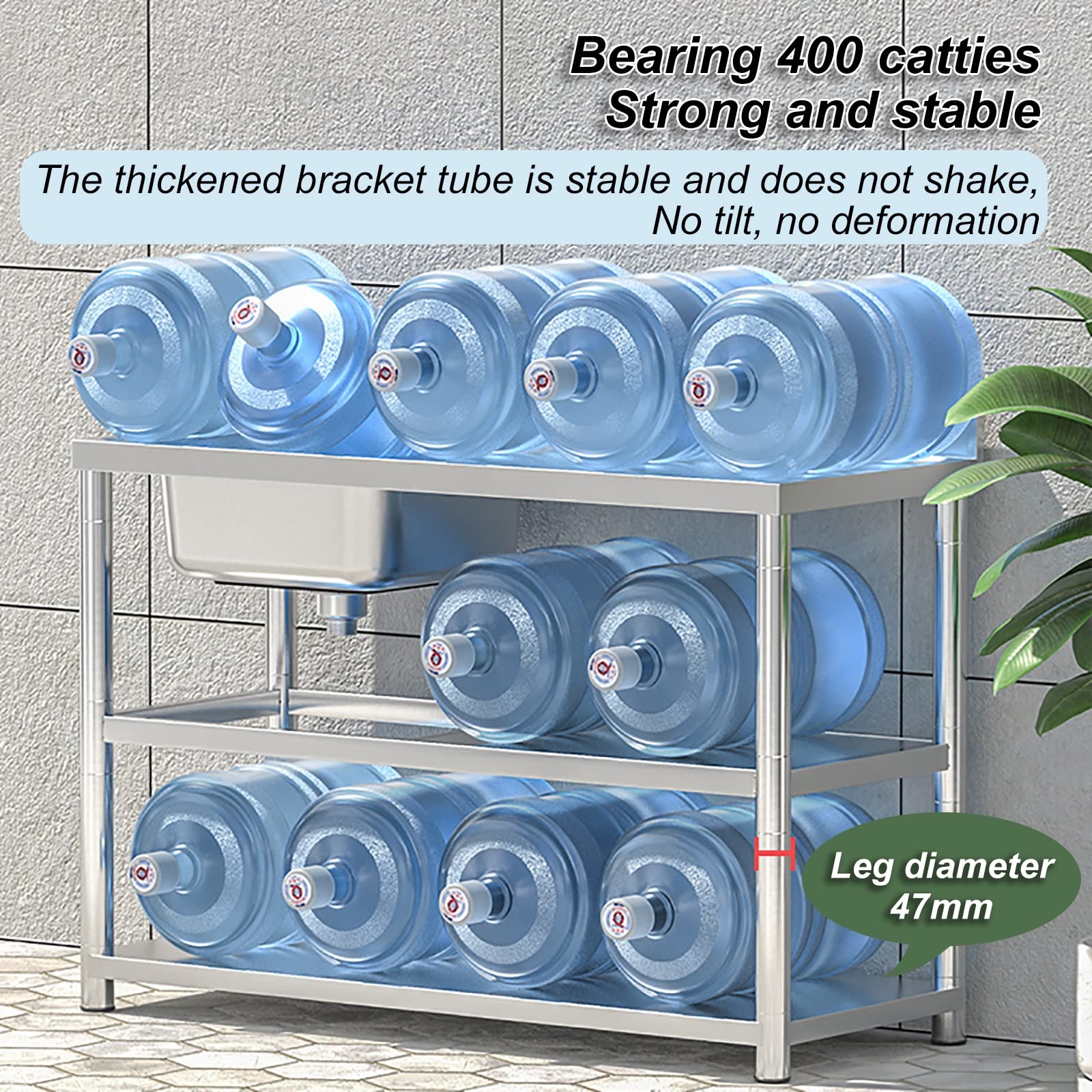 Évier sur Pied Simple en Acier Inoxydable avec Robinet combiné avec crépine évier Portable pour Laver la Vaisselle pour Restaurant, buanderie, Jardin, Cuisine extérieure (Chaud et Froid Gauche 80 x 5