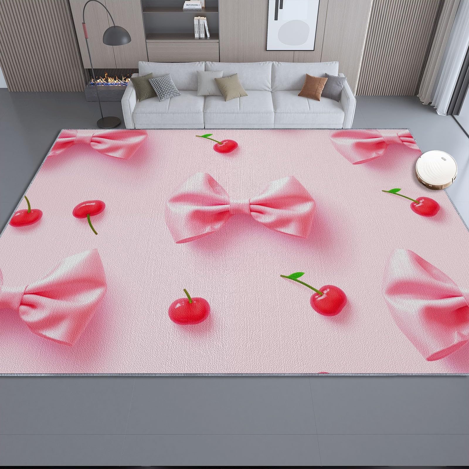 Tapis lavable à poils ras rose résout le problème des sols froids et glissants