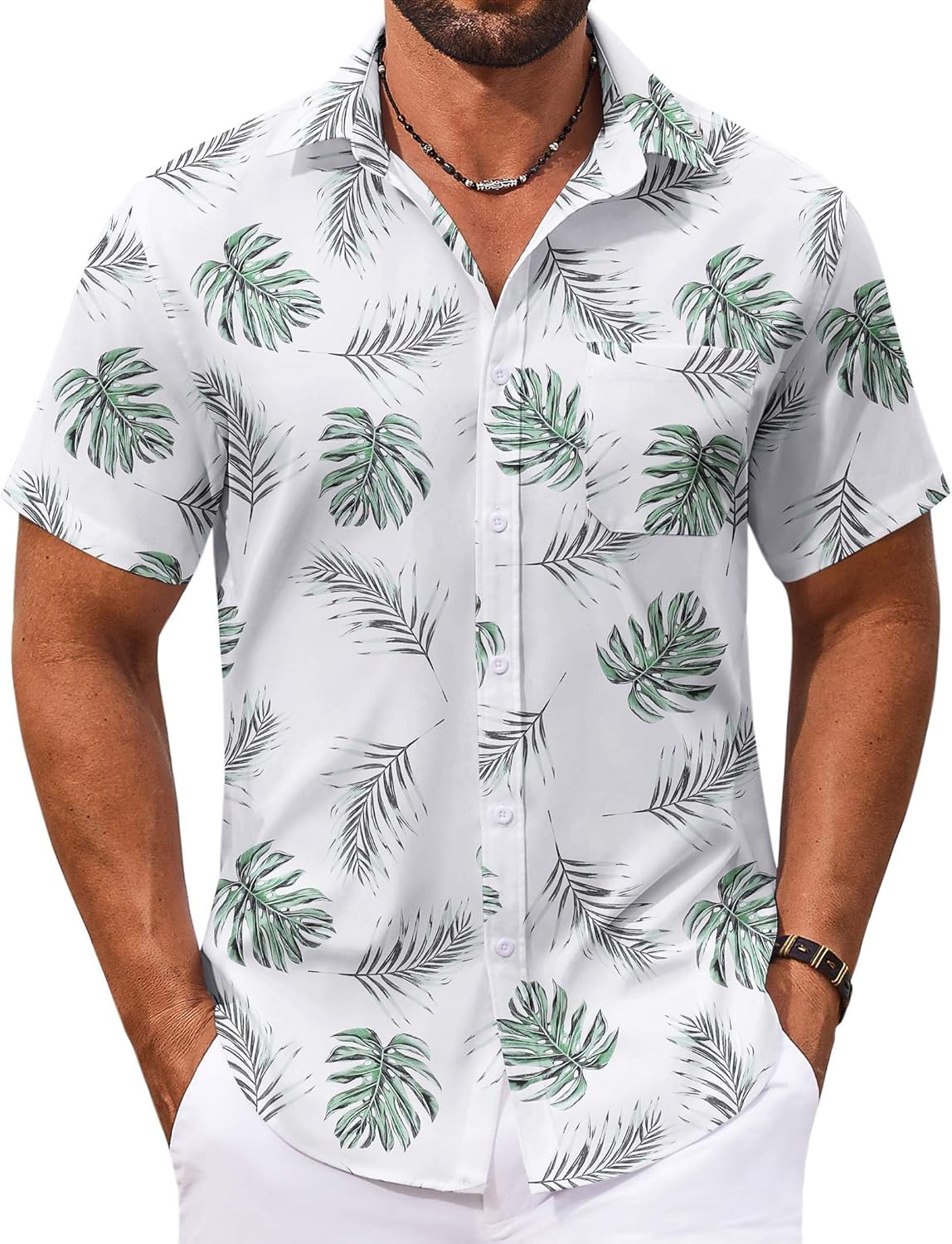 COOFANDY Men’s Hawaiian Shirt Short Sleeve Casual Button Down Tropical Summer Beach Aloha Shirts COOFANDY Men’s Hawaiian Shirt Short Sleeve Casual Button Down Tropical Summer Beach Aloha Shirts