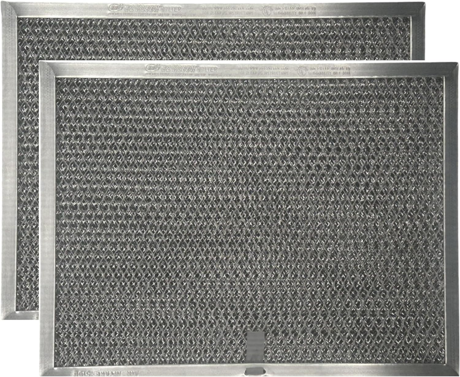 WINDON BAY 4-Pack Range Hood Filter Insert – Compatible with Broan Ductless Vents – 8.5" x 11.25" x 3/8" Aluminum Mesh & Charcoal Panel for Kitchen Grease Capture