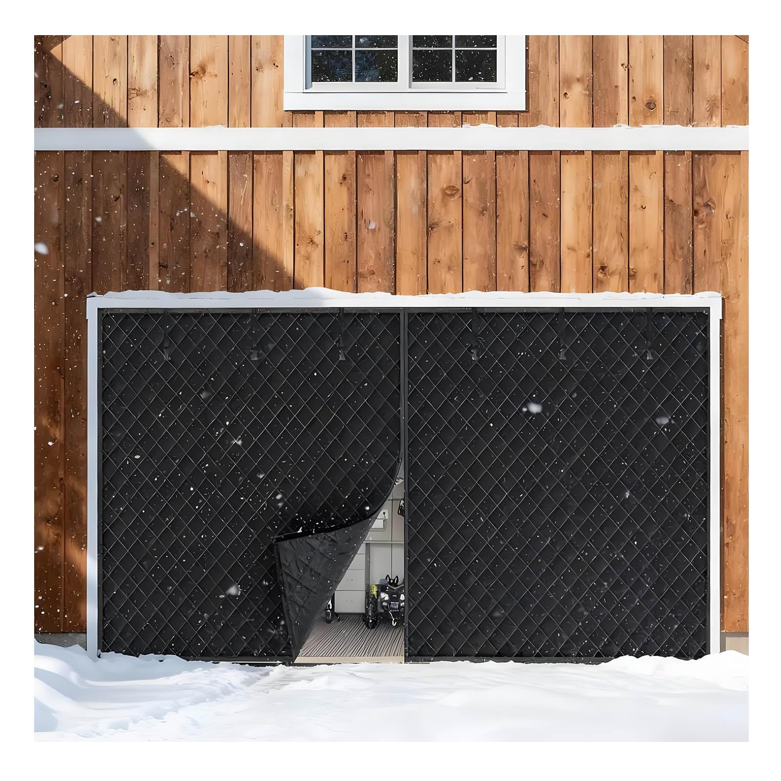 Rideau isolant thermique pour porte pour bricoler au garage en hiver