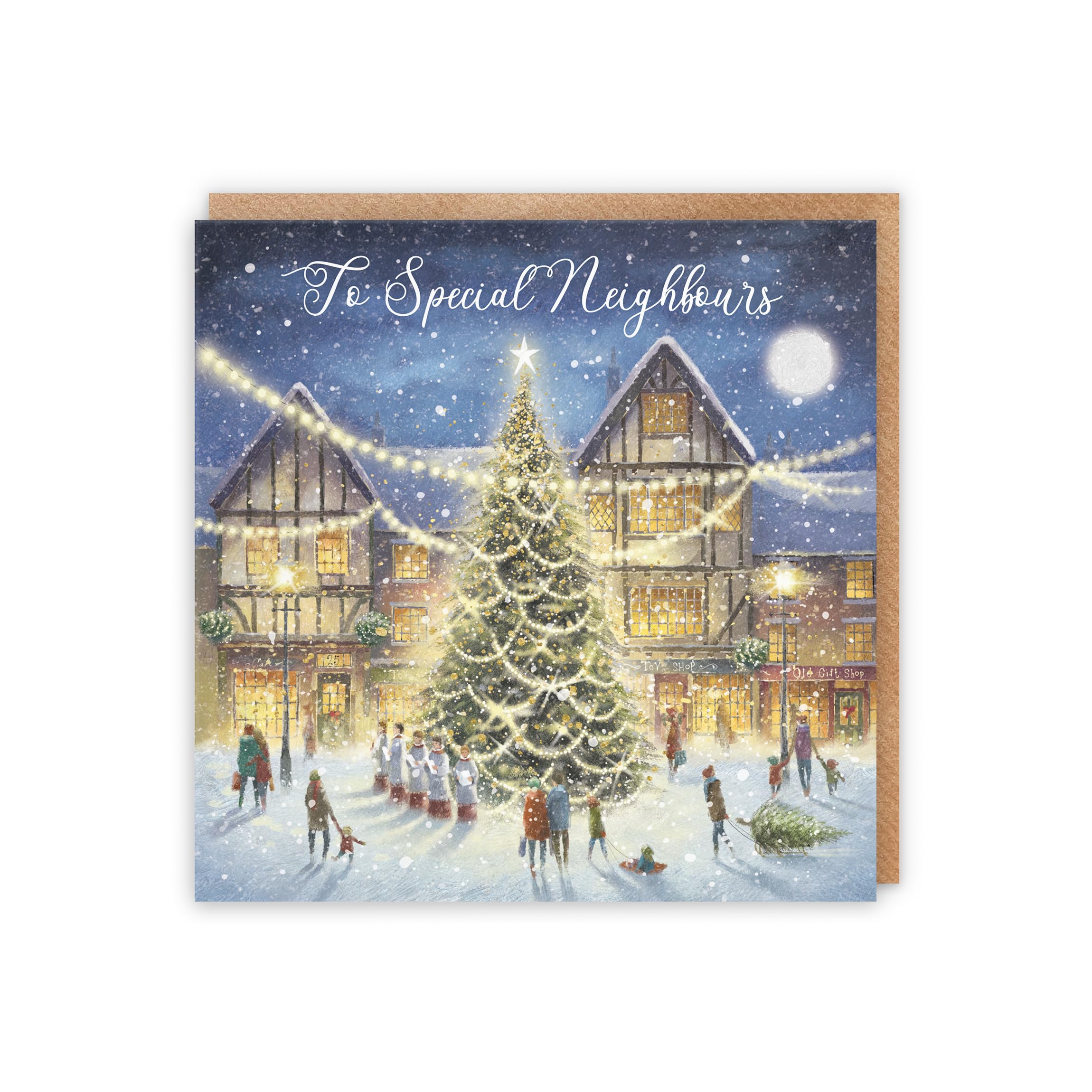 Hunts England, Special Neighbours Christmas Card, 'Christmas Eve', To Special Neighbours, Milo's Gallery Collection - Image 3
