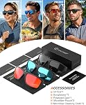 KALIYADI Polarized-Sunglasses Men Sports Sun-Glasses: Men Polarized Sunglasses Women UV400 Protection for Fishing Golf