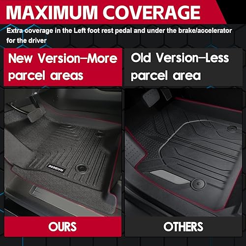 Miniatura 4 de Naibeve Floor Mats for 2021-2025 2026 Chevrolet Suburban/GMC Yukon XL/Cadillac Escalade ESV 8 Seats-All Weather for Chevy Suburban Floor Mats