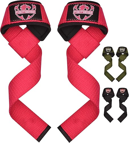 Miniatura 11 de FIGHTSENSE - Correas de elevación para levantamiento de pesas, correas de muñeca de gimnasio para hombres y mujeres, correas de levantamiento