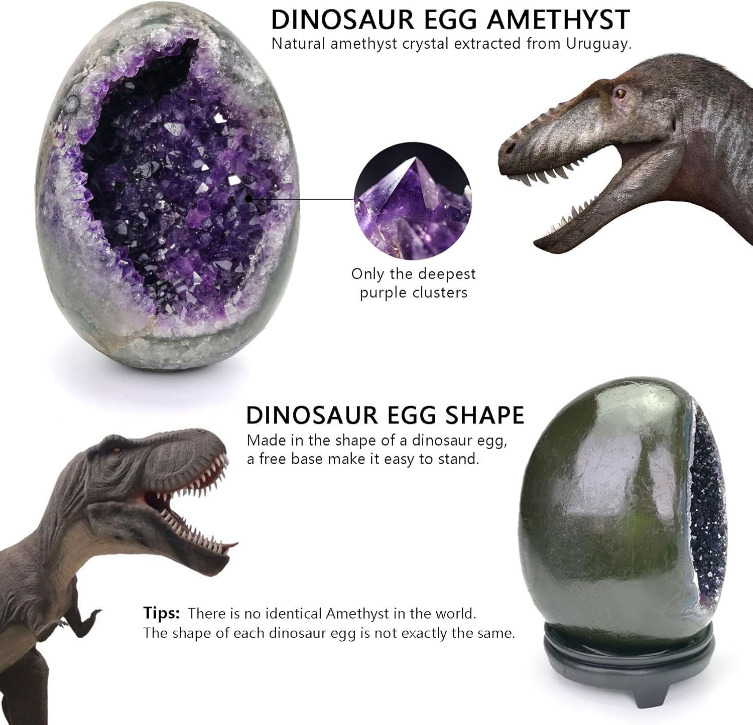 Amethyst Crystal Rock Qurartz Geode Cluster Natural Raw Amethyst Stone Real Healing Crystals 0.5-1LB - Image 3