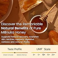 Vista 3 de Yobees Honey Raw and unpasteurized New Zealand Manuka Honey Organic MGO 261+ / Certified UMF 10+ 8.8oz