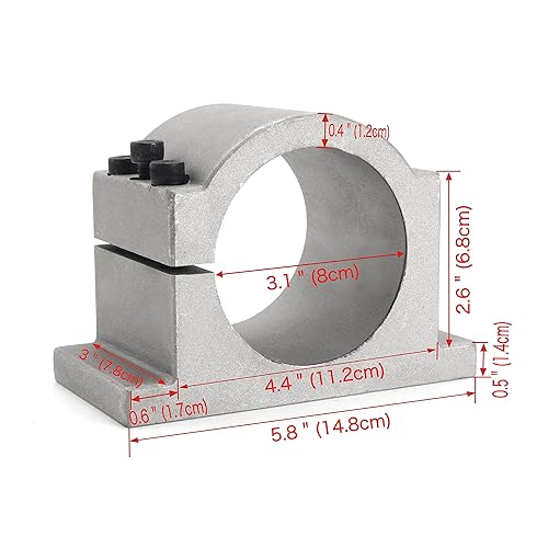 Miniatura 7 de RATTMMOTOR Kit de husillo refrigerado por agua de 1.5KW 3.150 in Motor de husillo 1500W 110V 400HZ+1.5KW VFD 110V monofásico inversor monofásico