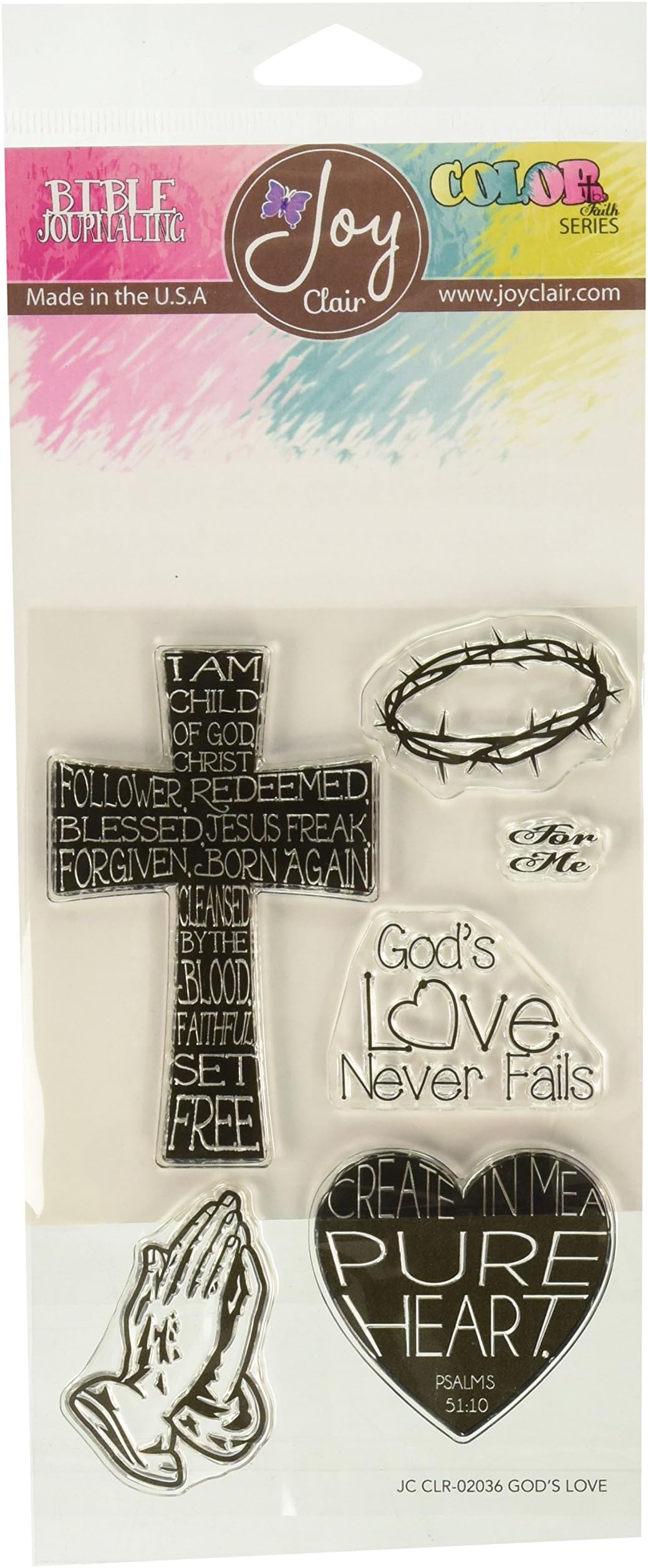 Joy Clair Clear God's Love | Bible Journaling Stamps
