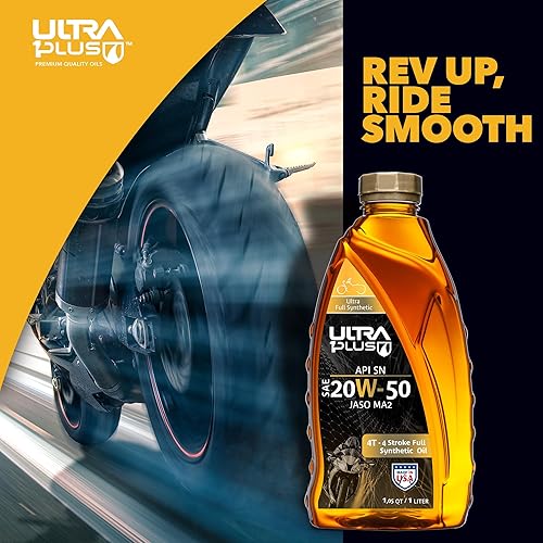 Miniatura 5 de Ultra1Plus 4T 20W-50 Aceite de motocicleta completamente sintético API SN JASO MA2-20W50 Aceite de motor de 5 galones