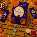 Frostick Rakhi Gift Combo for Brother – Pack of 3 Rakhis, Celebrations Chocolates pack, Roli Chawal & Greeting Card | Raksha Bandhan Hamper for Men Rakhi Set for Bhai gallery image