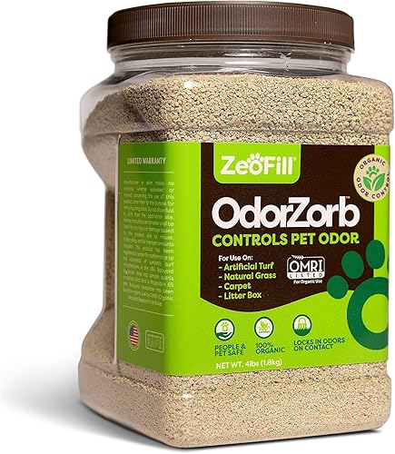 Zeofill Desodorante para patio trasero elimina los olores de orina de mascotas en parches para orinar, césped artificial, césped, patios, hormigón y