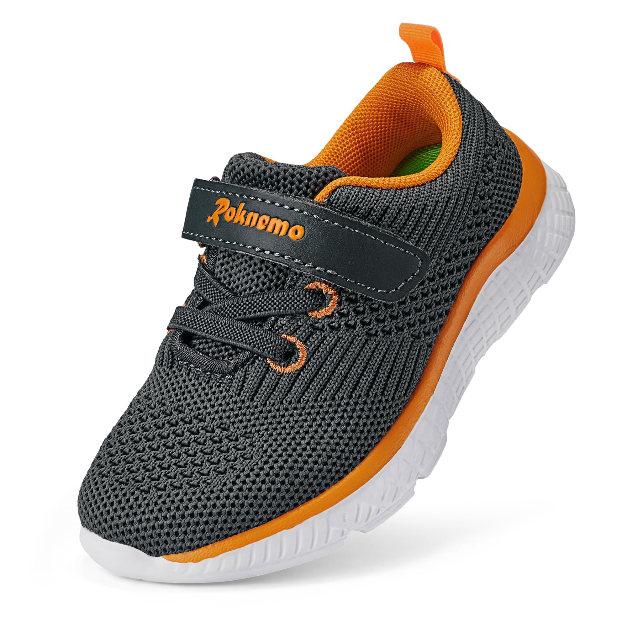 Toddler Shoes for Boys & Girls Breathable Strap Casual Sneakers for Little Kids Toddler Tennis Shoes for Running & Walking & Athletic Sports- Gray Size 9