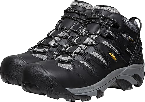 Vista 60 de KEEN Utility Botas de trabajo impermeables Lansing de altura media con punta de acero para hombre Mantillo/Shitake