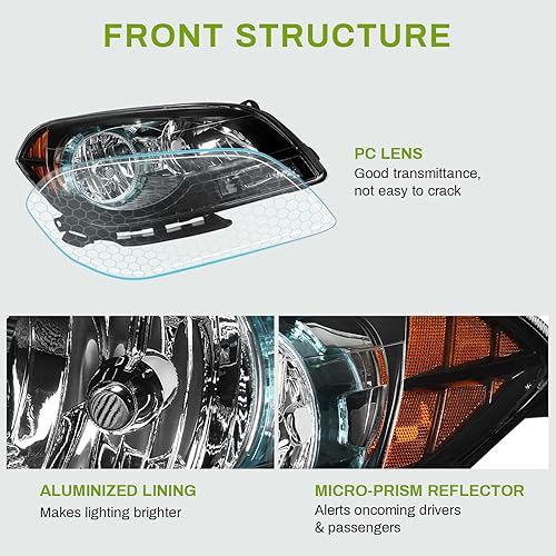 Miniatura 2 de AUTOSAVER88 Conjunto de faros delanteros compatible con Chevy Malibu 08, 09, 10, 11, 12, 2008, 2009, 2010, 2011, 2012, Chevy Malibu 2008-2012 08-12,