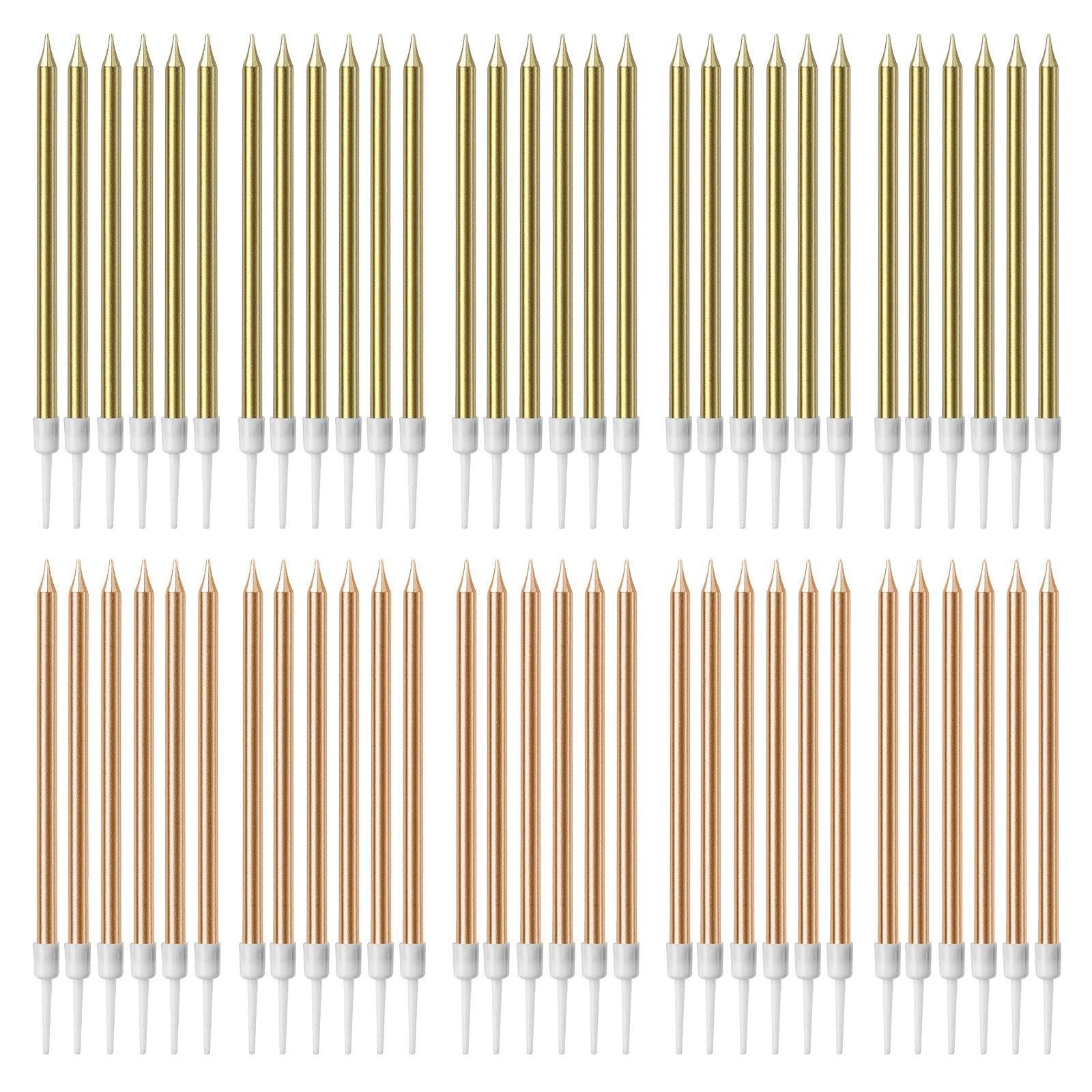 Eowvisn Rich Golden 10 Boxes Of Colorful Candles, Birthday Cake Candles, Creative Decoration Candles, Party Event Accessories, Photo Props.