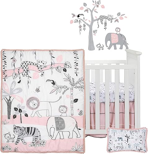 Miniatura 2 de Lambs & Ivy Happy Jungle - Juego de ropa de cama para cuna (5 piezas)