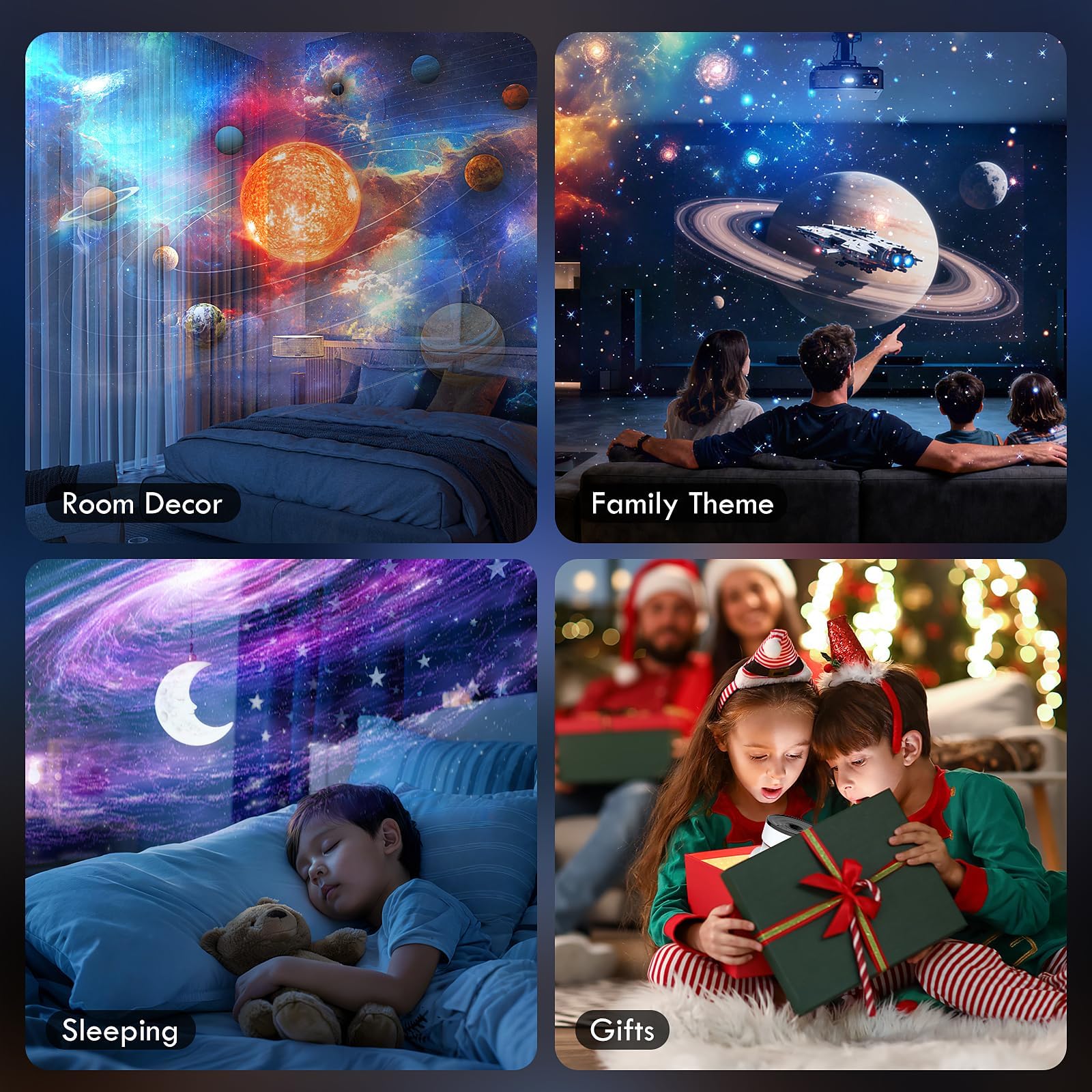 Sternenhimmel Projektor, Planetarium Projektor für Zuhause, Galaxy Projector Lampe mit 10 Planetenscheiben mit Timer, Planetenprojektor für Raumdekoration, Projektor