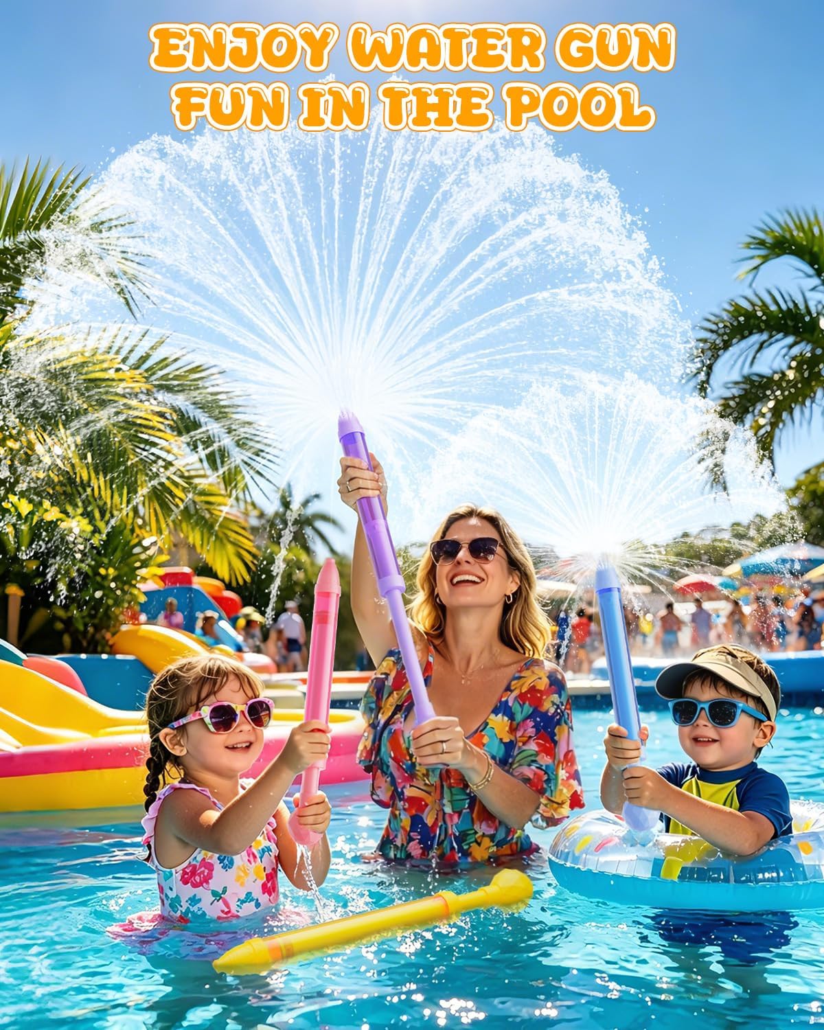 12 Pack Fireworks Water Blaster Squirt Guns for Kids & Adults, Firework Spray Effect Water Toys Bulk for Summer Pool, Backyard, Beach and Outdoor Party Games