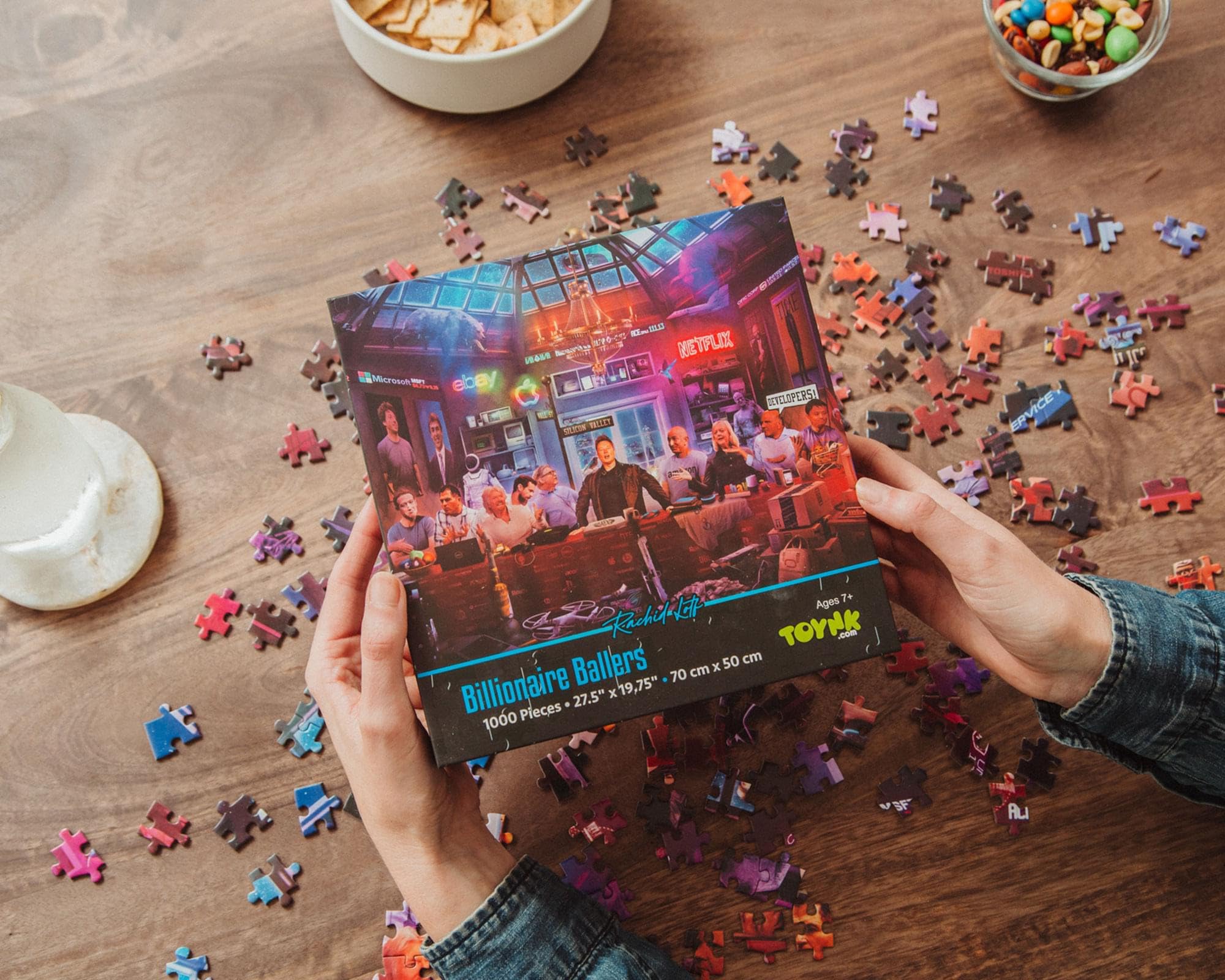 Tech Billionaires 1000-Piece Jigsaw Puzzle By Rachid Lotf, Multi-color - Image 4
