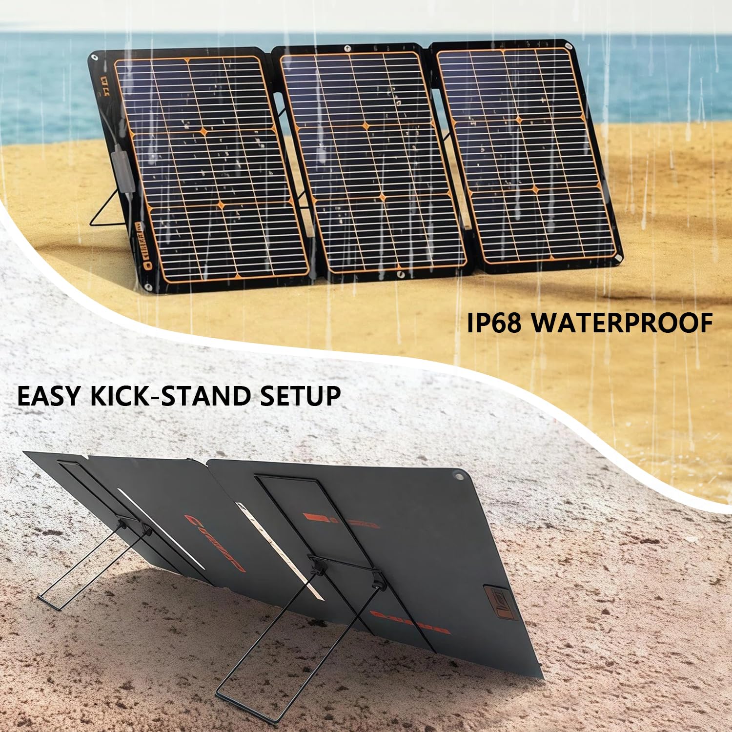 Lot de 2 Supports Panneau Solaire, Réglables et Pliables en Acier Inoxydable, Pas D'installation Fixe, Stable et Léger, Supports Universels en Acier Carbone pour Différents Panneaux Solaires