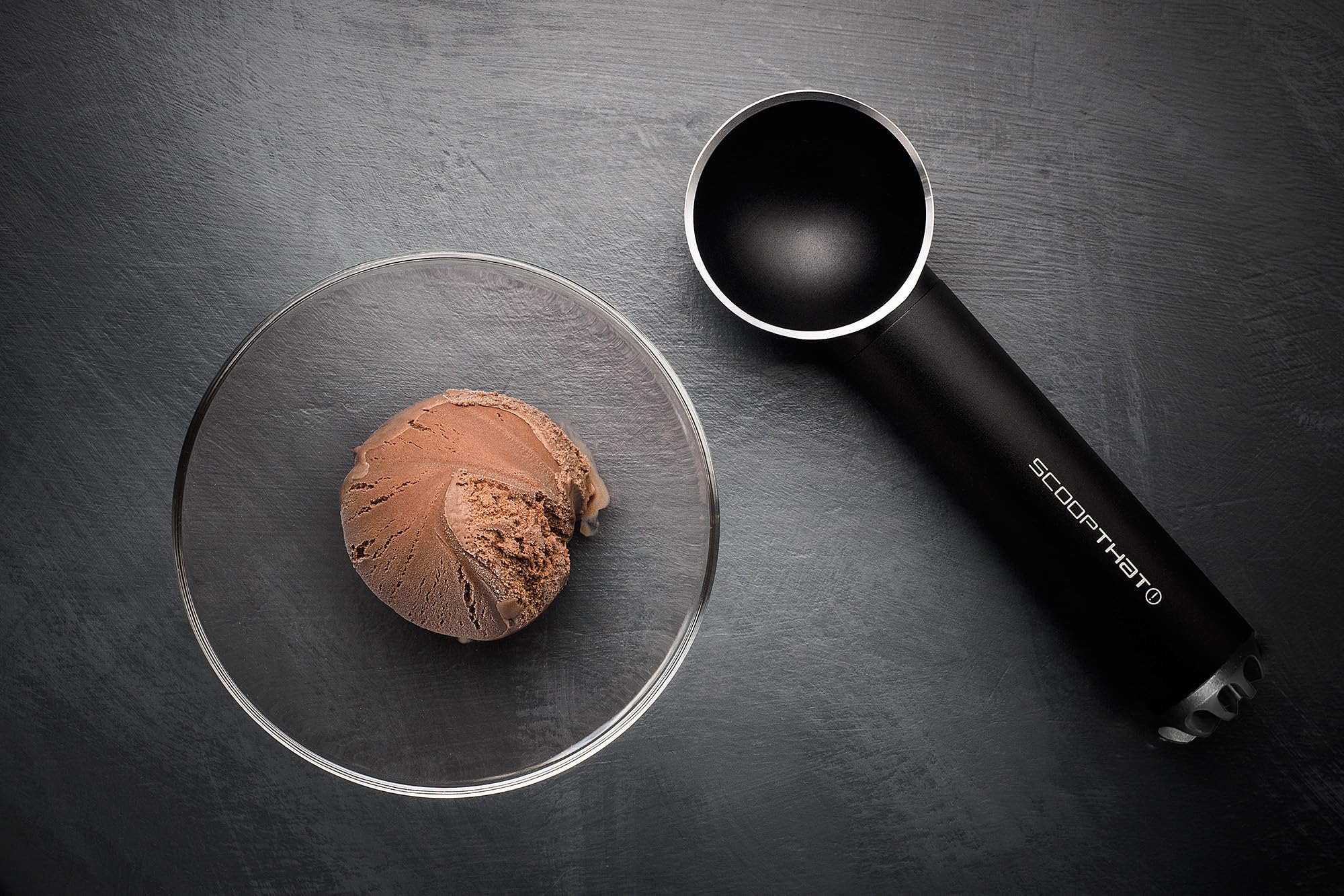 That Scoop Deluxe Cuillère à Glace Luxe, Aluminium, Noir Mat, 1 cm