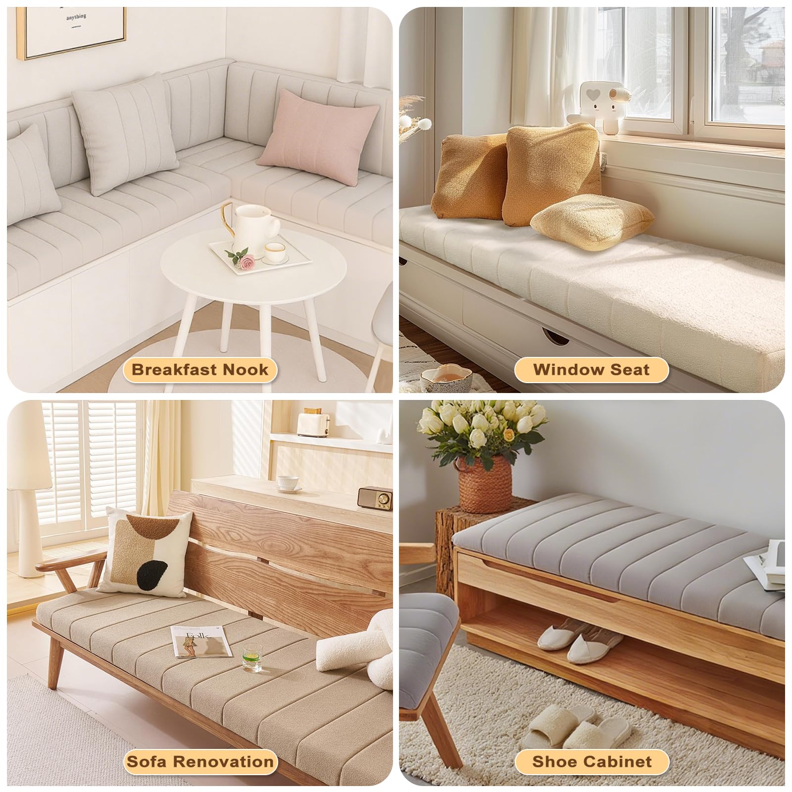 Amazon.com: Gmsqj Custom Bench Cushions for Indoor Furniture,Anti