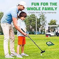 Vista 6 de Putter de golf, palos de golf para hombres y mujeres, mini putter, juego de palos de golf, juego de golf en cubo, putters de dos vías incluye