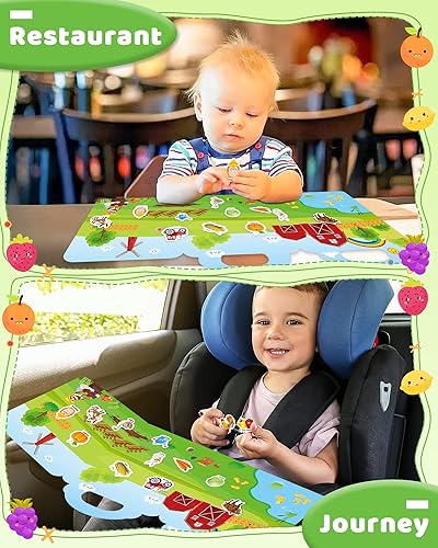 Miniatura 3 de Benresive Libro de calcomanías reutilizables para niños de 2 a 4 años, divertidas calcomanías de viaje para niños, juguetes para niños de 2 a 4