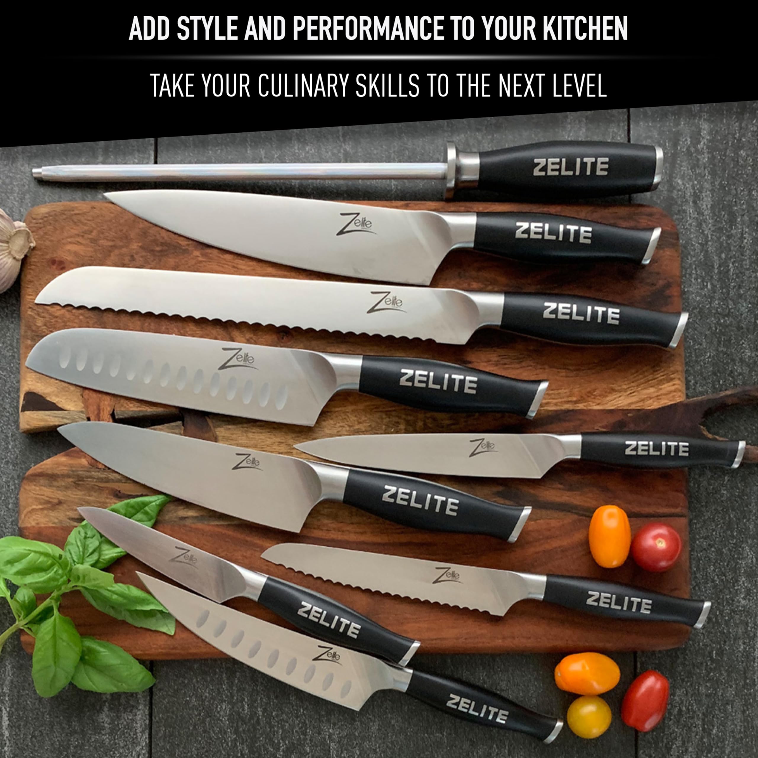 Amazon.com: Zelite Infinity Knife Block Set (9-pc), Kitchen Knife