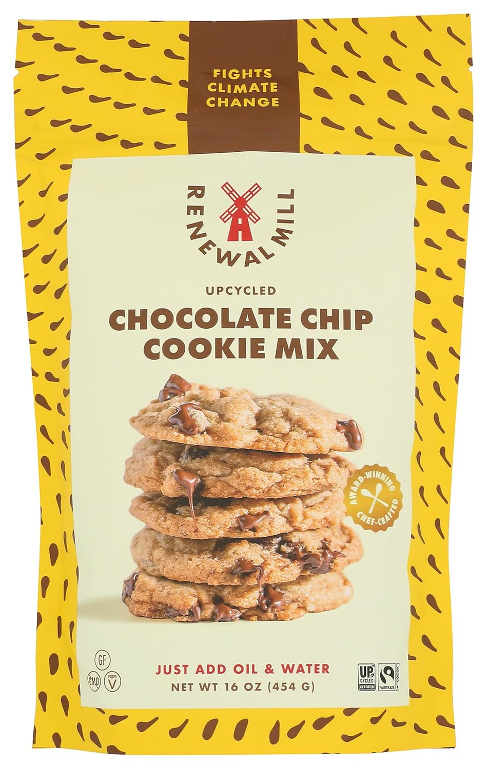 Renewal Mill Upcycled Oat Chocolate Chip Cookie Mix, 16 OZ (6 Pack)