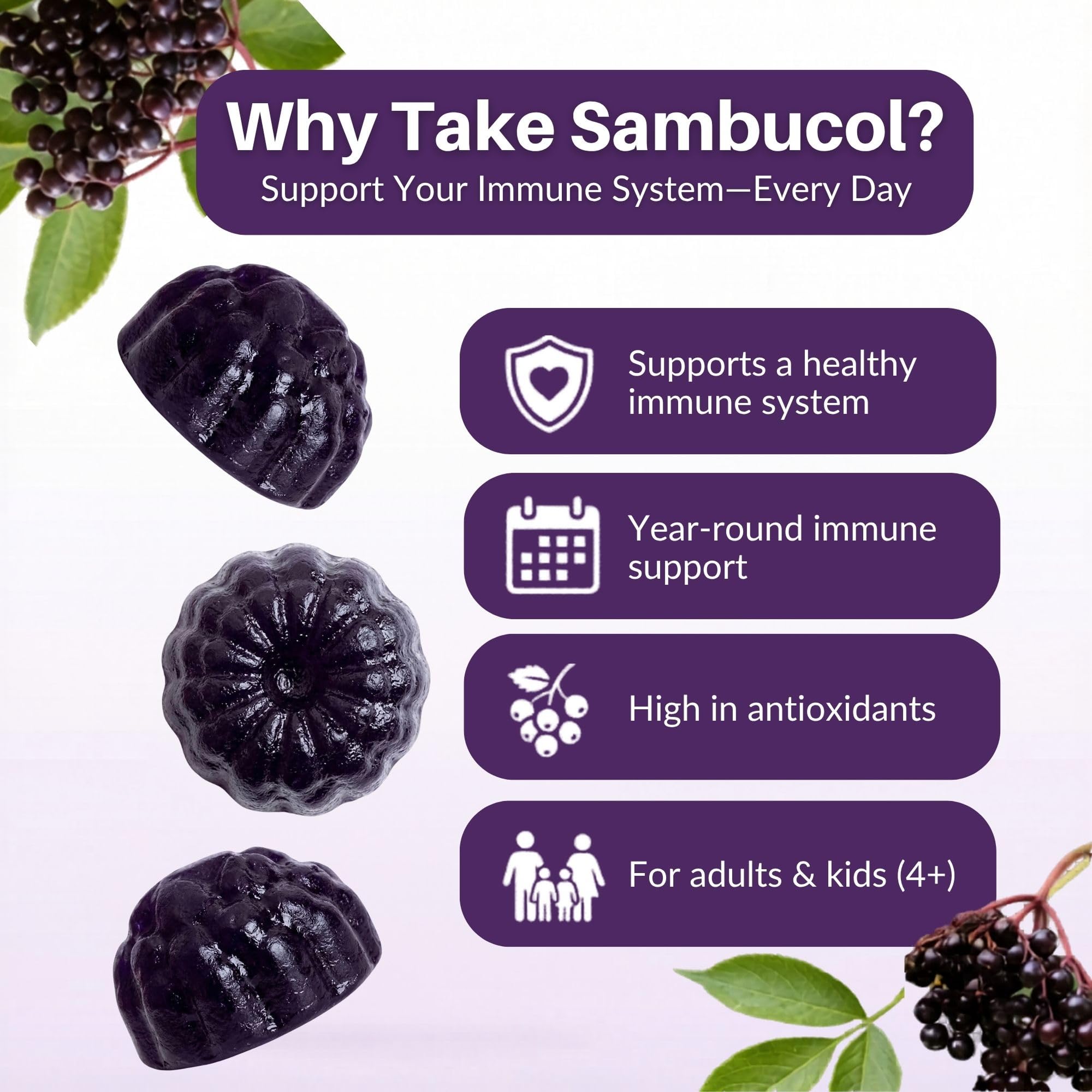 Sambucol Elderberry Gummies - Immune Support Supplement - 90 Count — Amazon image 4