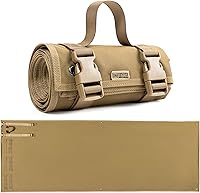 OneTigris Roll-Up Shooting Mat - Non-Padded Prone Tactical Mat for Range Shooting, Hunting (Brown, 80x30")