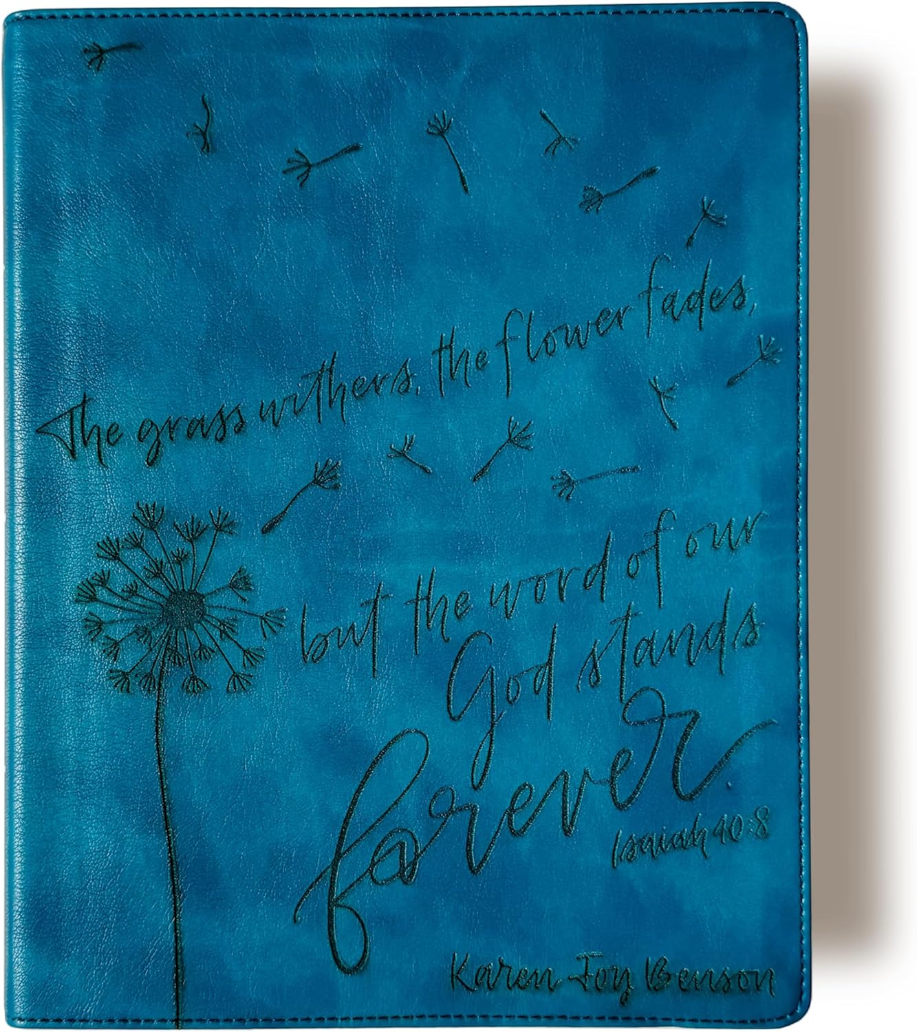 CSB Note Taking Journaling Bible | Sea Blue | The Grass Withers | Hand Lettered and Engraved | Custom Name Engraving Available | Personalized Gift