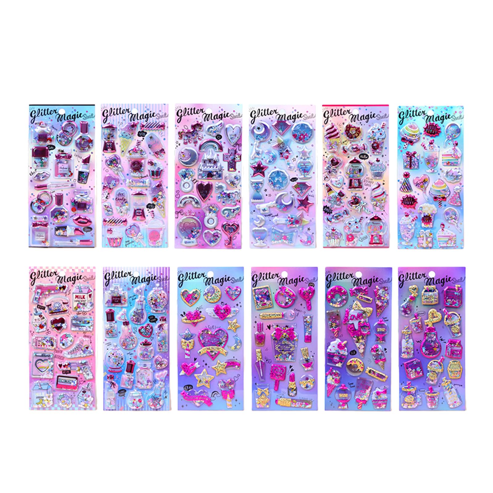 Puffier Adorable Stickers Tiny for Adults Phone Case Notebook Scrapbooking Adorable Tiny Sticker for Scrapbooks