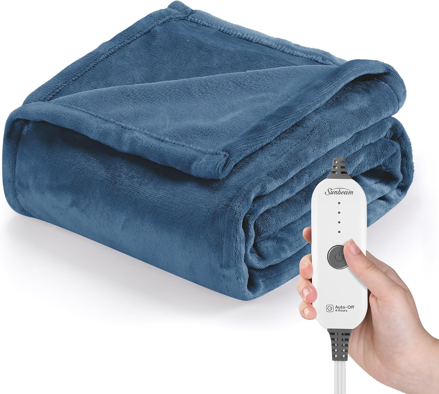 Sunbeam Royal Posh Velvet Heated Throw Electric Blanket, 50