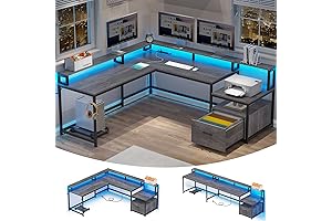 SEDETA 66" Home Office Desk with Storage Shelf