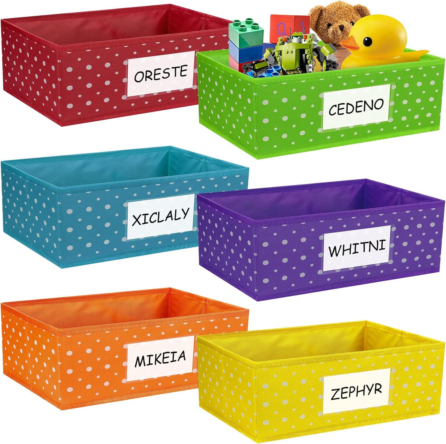 6 Pcs Classroom Storage Bin Bulk School Collapsible Organizer Foldable
