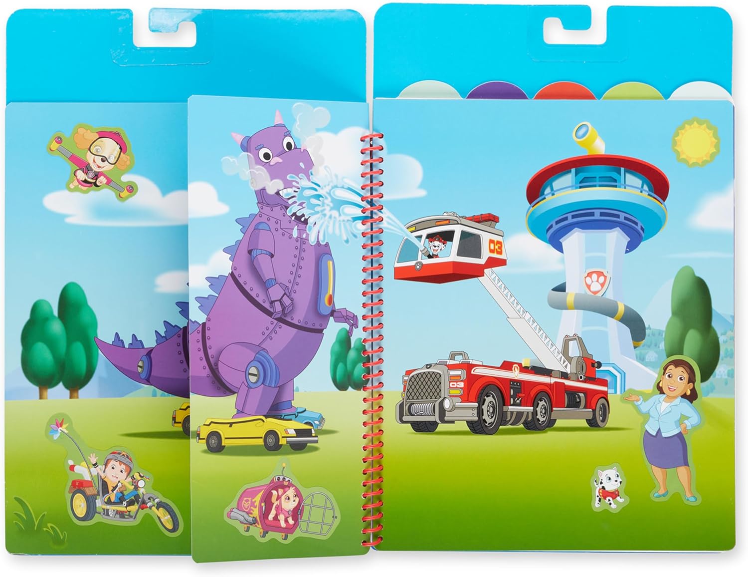 Melissa & Doug PAW Patrol Restickable Stickers Flip-Flap Pad 3-Pack – Classic Missions, Adventure Bay, Ultimate Rescue