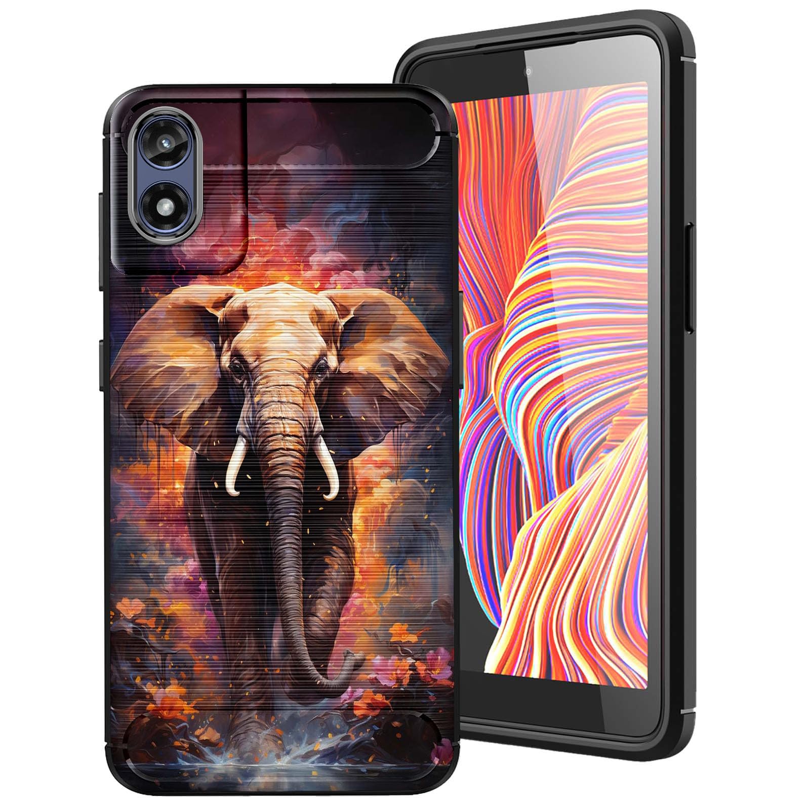DHEEBFWE for Motorola Moto G Play 2024 Brushed Texture Case,Ultra-Thin and Soft TPU Phone Cover Designed for Motorola Moto...