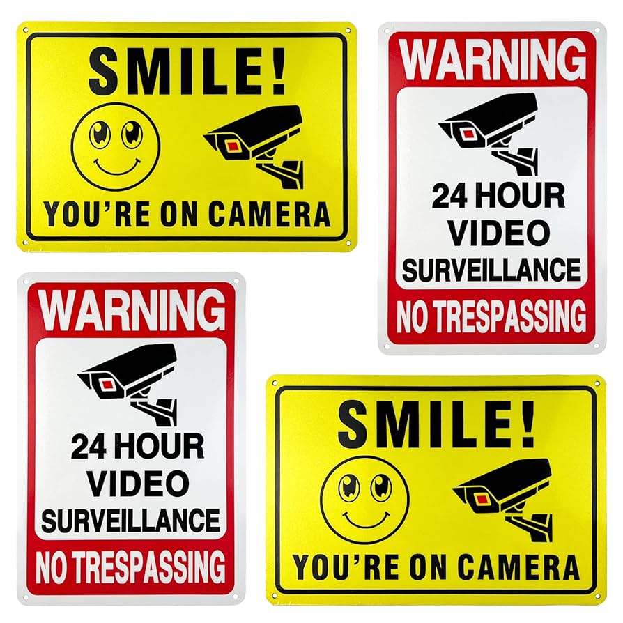amazon-com-4-pack-smile-you-re-on-camera-warning-signs-24-hour-video-surveillance-sign-waterproof-rust-free-security-warning-signs-for-outdoor-yard-indoor-business-industrial-scientific for Video Surveillance Signs Free Printable Amazon.com: 4-Pack Smile You're On Camera Warning Signs, 24 Hour Video Surveillance Sign, Waterproof, Rust -Free Security Warning Signs for Outdoor Yard Indoor Business : Industrial & Scientific for Video Surveillance Signs Free Printable